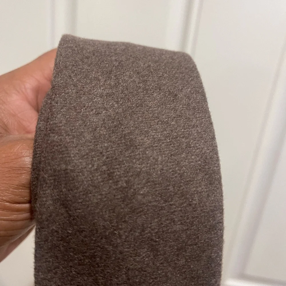 NWT Michael Kors Brown Solid Wool-Blend Necktie Sz OS - Picture 5 of 12